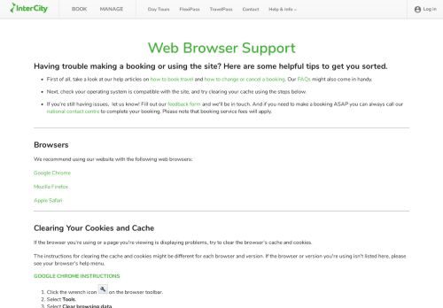 
                            12. Web Browser Support | InterCity New Zealand