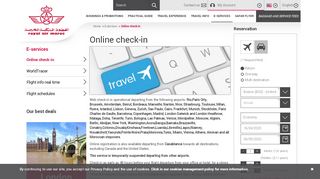 
                            5. Web check-in, Check-in on line - Royal Air Maroc