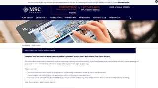 
                            5. Web Check-In | MSC Cruises