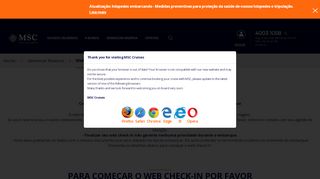 
                            3. Web Check-In | MSC Cruzeiros