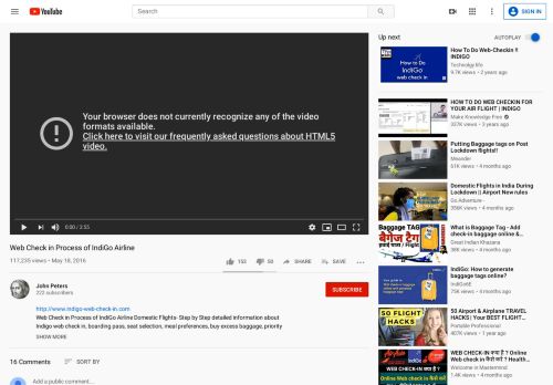 
                            5. Web Check in Process of IndiGo Airline - YouTube