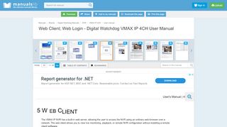 
                            4. Web Client; Web Login - Digital Watchdog VMAX IP 4CH User Manual ...