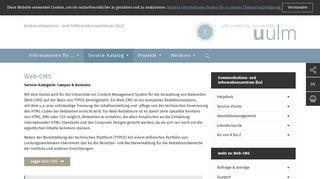 
                            8. Web-CMS - Universität Ulm