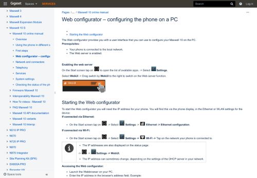 
                            5. Web configurator – configuring the phone on a PC - Gigaset