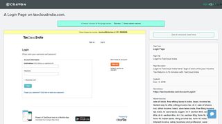 
                            9. Web Design Example | A page on taxcloudindia.com | Crayon