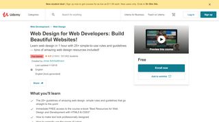 
                            4. Web Design for Web Developers: Build Beautiful Websites! | Udemy