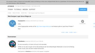 
                            10. Web Designer Login Server Magix.de - magix.info