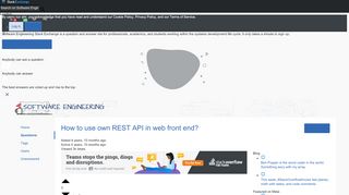 
                            4. web development - How to use own REST API in web front end ...