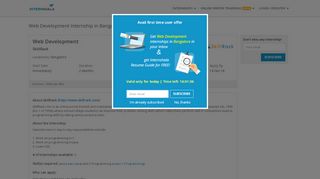 
                            11. Web Development Internship in Bangalore at SkillRack | Internshala