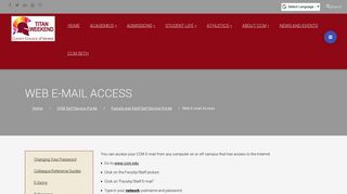 
                            6. Web E-mail Access - County College of Morris