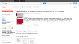
                            9. Web Engineering: 14th International Conference, ICWE 2014, Toulouse, ...