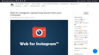 
                            11. Web for Instagram: Upload Insta Stories from your Computer ...