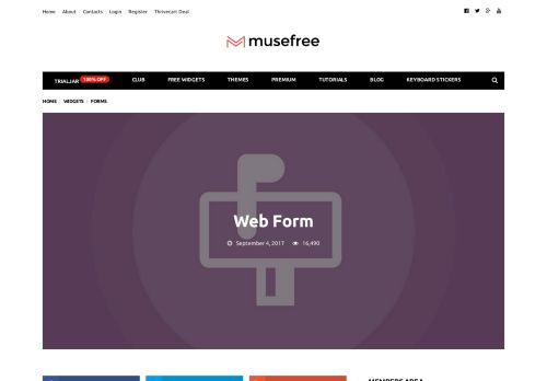 
                            8. Web Form Widget for Adobe Muse by Musefree