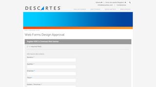 
                            2. Web Forms Design Approval | Descartes