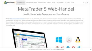 
                            3. Web-Handel auf jedem Finanzmarkt mit dem MetaTrader 5