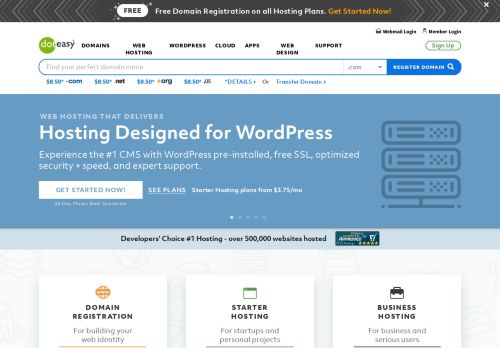 
                            9. Web Hosting & Domain Names - Doteasy.com