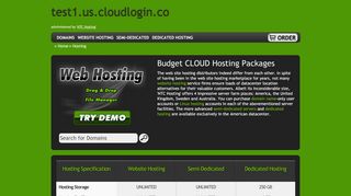 
                            2. Web Hosting Packages - cloudlogin.co