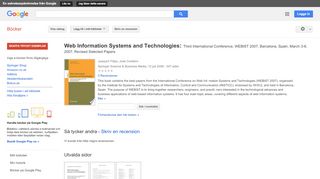 
                            12. Web Information Systems and Technologies: Third International ...