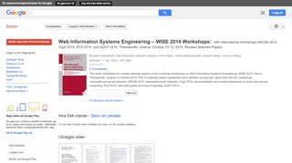 
                            10. Web Information Systems Engineering – WISE 2014 Workshops: 15th ... - Resultat for Google Books
