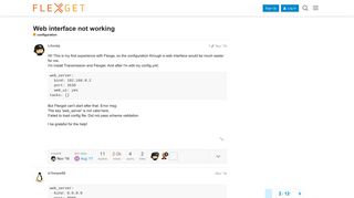 
                            2. Web interface not working - configuration - Forum - FlexGet