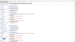 
                            8. Web Interface/Advanced/Logon Logoff - Snom User Wiki