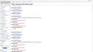
                            3. Web Interface/Identities/Login - Snom User Wiki