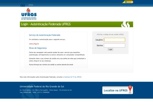 
                            11. Web Login Service - UFRGS