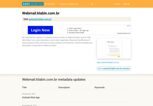 
                            5. Web Mail Klabin (Webmail.klabin.com.br) - Outlook Web App