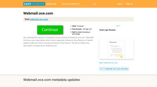 
                            7. Web Mail Oce (Webmail.oce.com) - Outlook Web App - Easy Counter