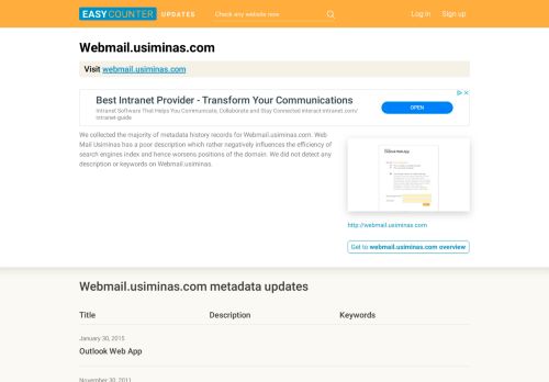 
                            3. Web Mail Usiminas (Webmail.usiminas.com) - Outlook Web App