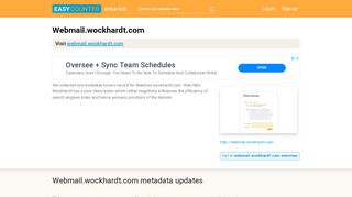 
                            5. Web Mail Wockhardt (Webmail.wockhardt.com) - Outlook Web App