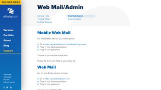 
                            9. Web Mail/Admin - efinitytech