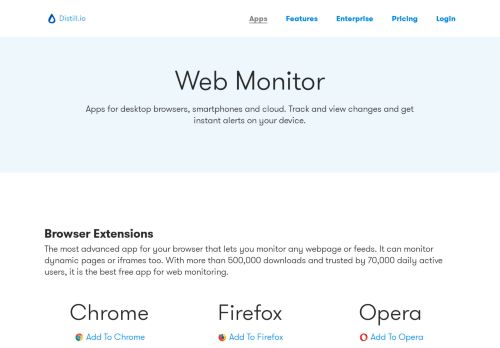 
                            4. Web Monitor - Apps to track webpages and feeds for changes. | Distill.io