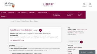
                            11. Web of Science - Core Collection | McMaster University Library