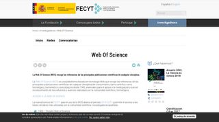 
                            2. Web Of Science | FECYT