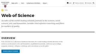 
                            13. Web of Science | Harvard Library