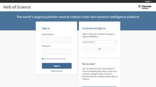 
                            2. Web of Science - Please Sign In to Access Web of Science - ISI Web of ...