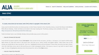 
                            3. Web OPAC – AUA's AGBU Papazian Library