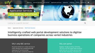 
                            5. Web Portal Solutions - Sify Technologies