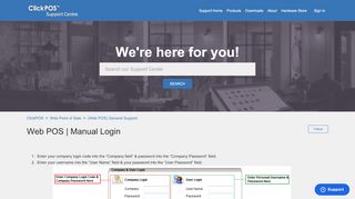 
                            8. Web POS | Manual Login – ClickPOS