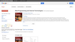 
                            9. Web Programming and Internet Technologies: An E-commerce Approach - Resultat for Google Books