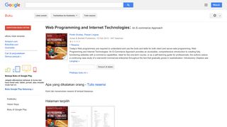 
                            11. Web Programming and Internet Technologies: An E-commerce Approach