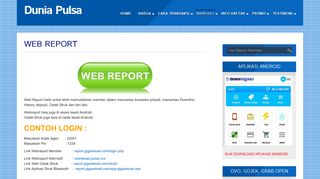 
                            9. Web Report - Dunia Pulsa