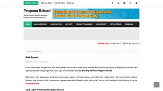 
                            10. Web Report - Propana Reload Pulsa