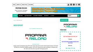 
                            4. WEB REPORT - PROPANA RELOAD