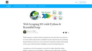 
                            9. Web Scraping 101 with Python & Beautiful Soup – codeburst