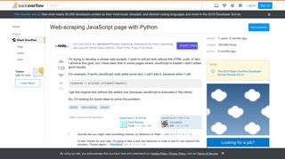 
                            1. Web-scraping JavaScript page with Python - Stack Overflow