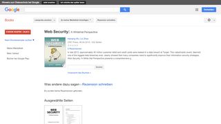 
                            10. Web Security: A WhiteHat Perspective - Google Books-Ergebnisseite