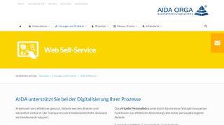 
                            3. Web Selfservice - AIDA ORGA