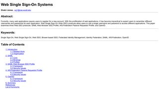 
                            12. Web Single Sign-On Systems